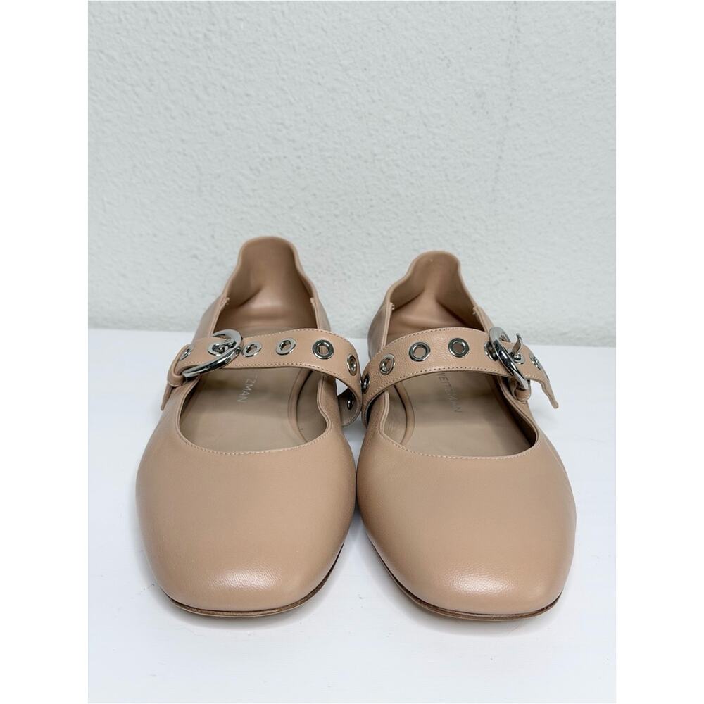 NEW STUART WEITZMAN Supermoto Nude Buckle Mary Jane Ballet Flats Size 10.5 - Picture 5 of 10